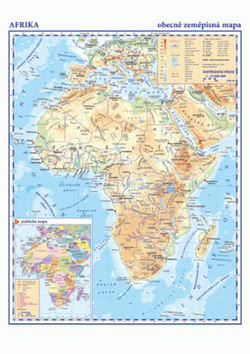 Afrika – příruční obecně zeměpisná mapa