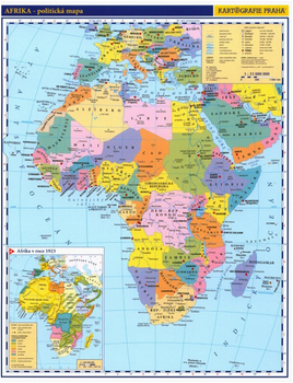 Afrika – příruční politická mapa