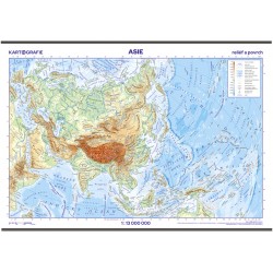 Asie – reliéf a povrch školní nástěnná mapa