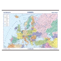 Evropa – státy a území školní nástěnná mapa