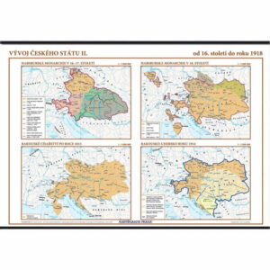 Vývoj Českého státu II. (od 16. století do roku 1918) – školní nástěnná mapa