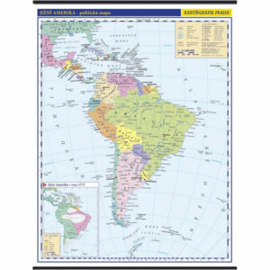 Jižní Amerika – školní nástěnná politická mapa