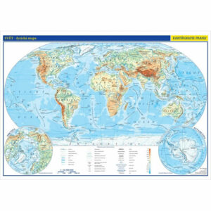 Svět – školní nástěnná fyzická mapa