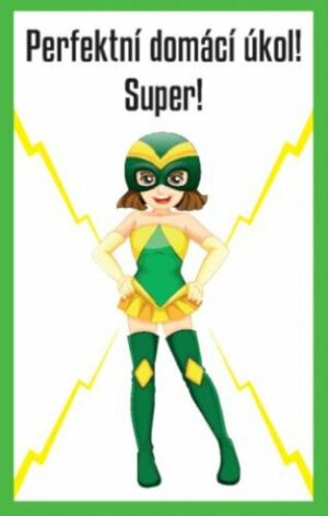 Karty Máš super pochvalu 30 ks - Perfektní domácí úkol! Super!