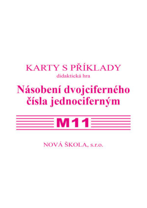Sada kartiček M11 - násobení dvojciferného čísla jednociferným