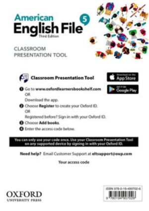 American English File Third Edition Level 5: Classroom Presentation Tool (Access Code Card